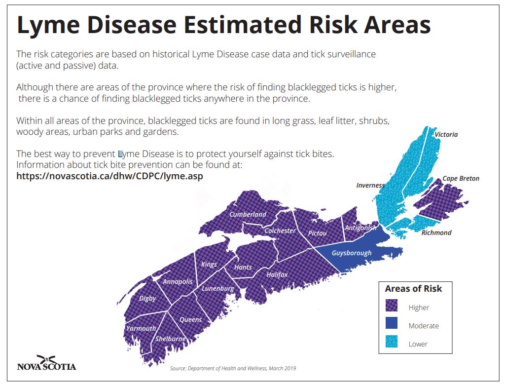 Lyme Disease In Nova Scotia Is Likely On The Rise NS Last Released Lyme Map